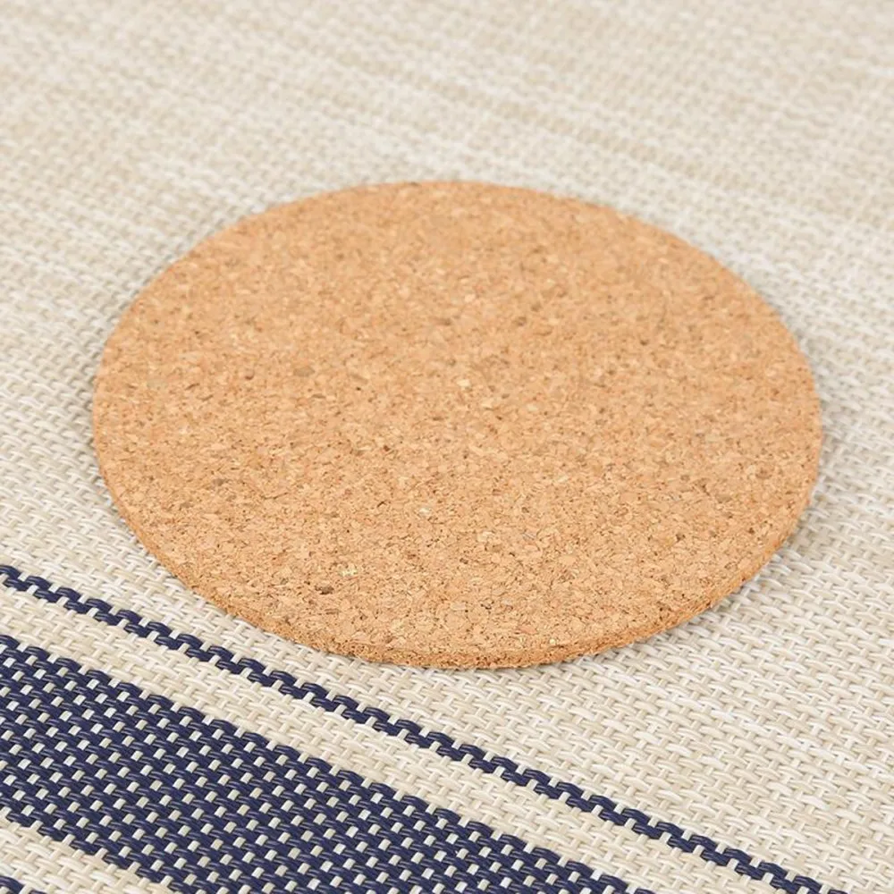 60 Pcs Self Sticker Cork Coasters Cork Mats Cork Backing Sheets 10cm/3.94 Inches For Coasters Kitchen DIY Desktop Decoration