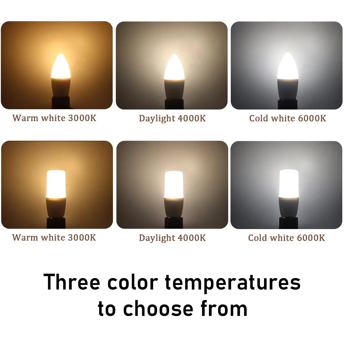 2-8pcs 220V 9W LED Candle Bulb E14/E27 Base C37 T37 - 4000K Daylight Natural Light4000K Sd8d14e1b9b45469aa241c24c8c410b69x