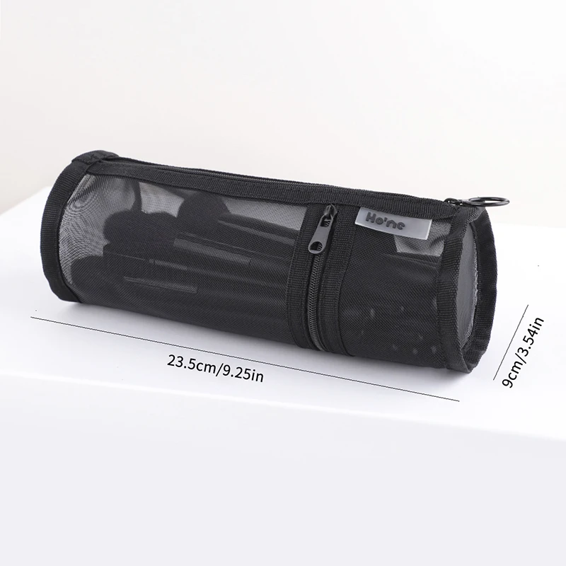 1Pc 메쉬 듀얼 사용 메이크업 브러쉬 홀더 여행 화장품 가방 주최자 브러쉬 펜 튜브 컨테이너 스탠드 업 파우치 화장품 도구