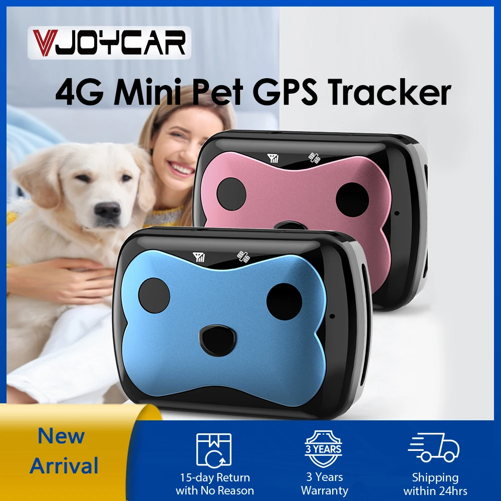 New 4G Mini Pet GPS Tracker Dog Cat GPS Collar Waterproof IP68 Sound Feeding Reminder Magnetic Fast Charger Free APP