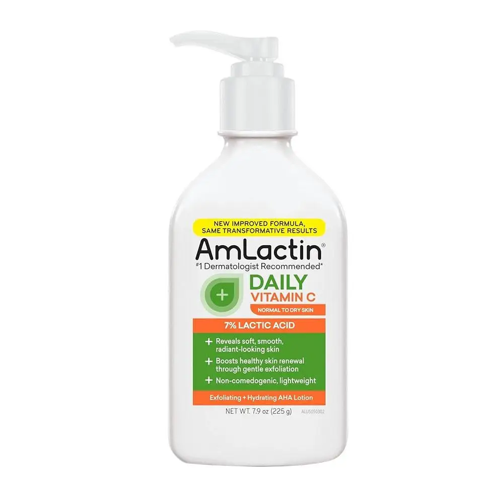 Amlactin לחות יומית לושן גוף מפחית קילוף עור יבש מזין טיפוח עור ויטמין C לושן גוף