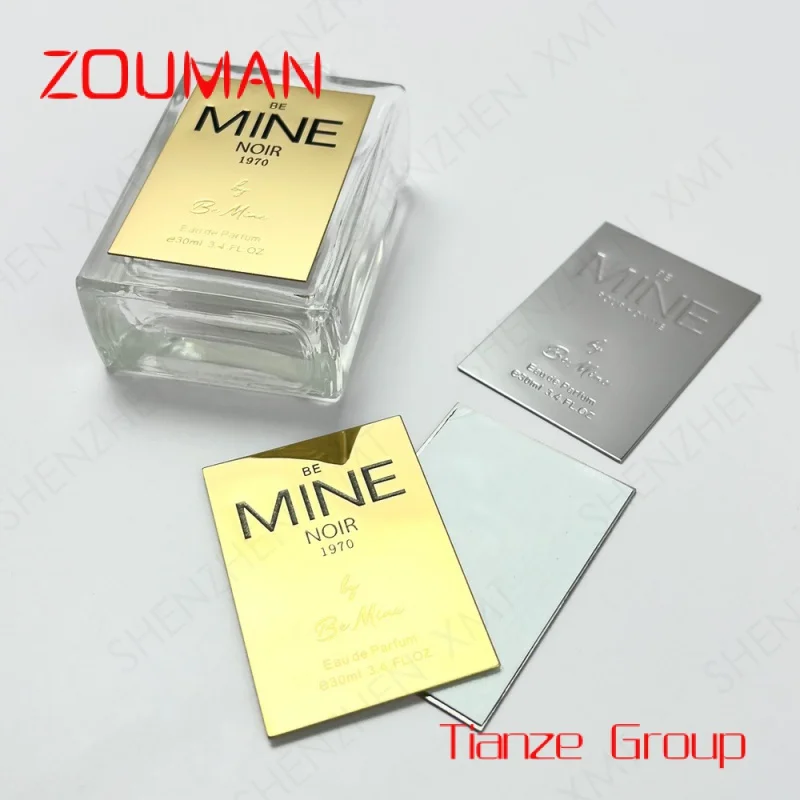 Custom , Self-adhesive Custom Perfume Label Design Metal Transfer 3d Label Decorative Stickers Labels For Cosmetic Bottles