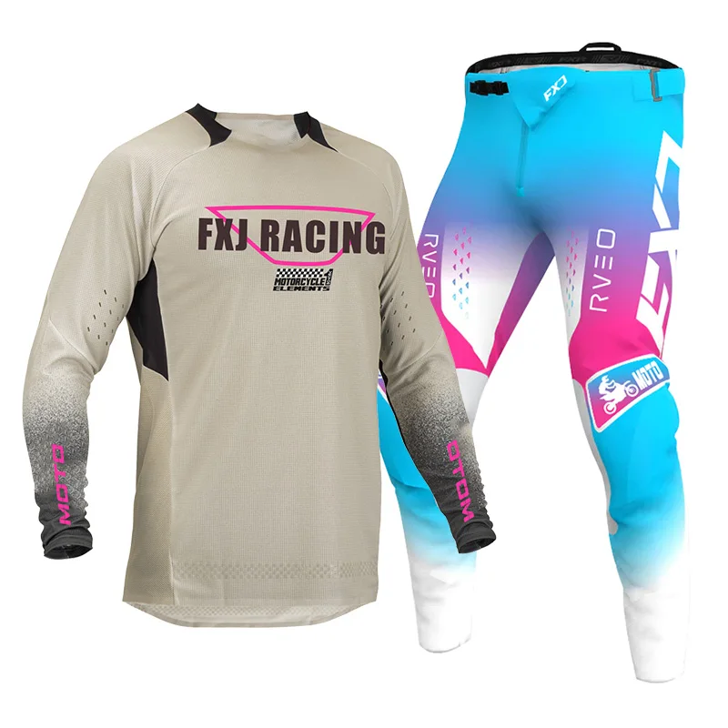 다재다능한 모토크로스 레이싱 세트 - 핑크 블랙 콤보, 오프로드 전용 바지와 저지 세트, 마운틴바이크용 화이트 컬러 8 2024 스타 레이싱 팀 퍼플 헬륨 FXR MX 기어 세트, 모토크로스 의류, 오프로드 모토 저지 세트, ATV 더트 바이크 콤보 세트