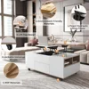 Lift Top Coffee Table with Extendable Tabletop, Storage Drawers & Cabinet 5