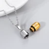 Fashion Pill Case Capsule Pendant Necklace Stainless Steel Mens Womens, 20inch Chain, Cross Medicine Keepsake Pendant Necklace 2