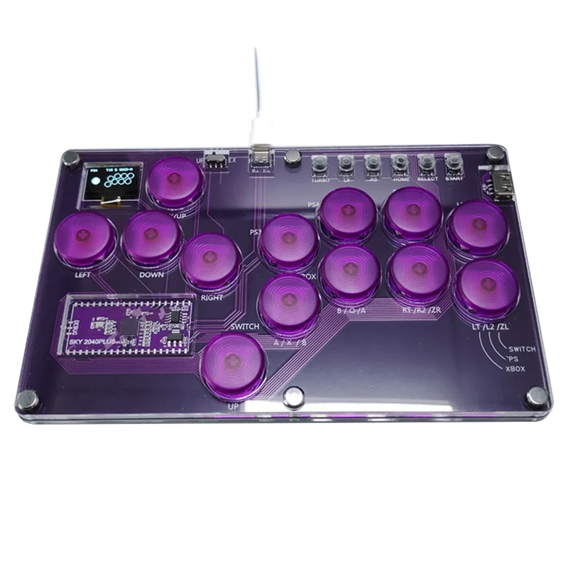 AC57-13Key 조이스틱 Hitbox 키보드 아케이드 스틱 컨트롤러 PS4/PS3/스위치/스팀 아케이드 Hitbox 컨트롤러 파이트 스틱