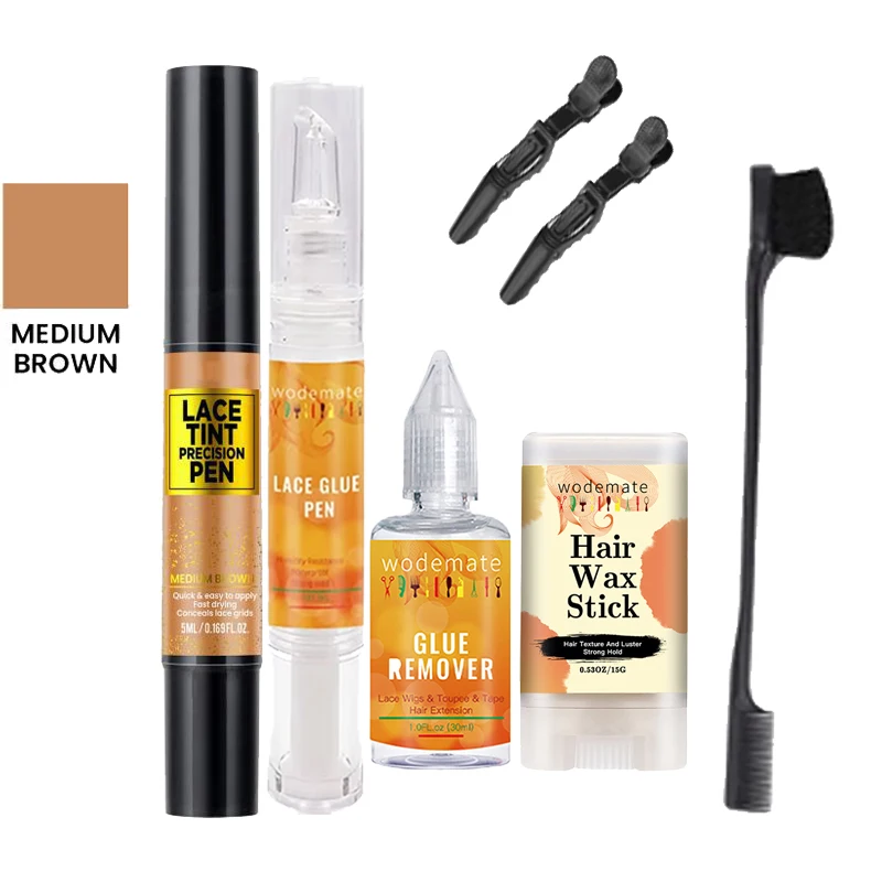 BOLD HOLD Tinted Lace Precison Parting Pen Wig Lace Glue Wig remover Hair Wax Stick Travel Set Small Easy to Carry