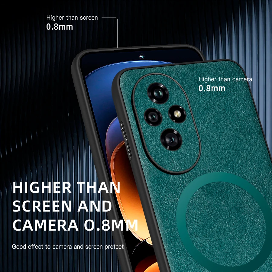 Magnetic Faux Leather Phone Case with Enhanced Protection