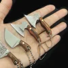 Mini Kitchen Handmade Collection Gift Key Chain Pendant Hatchet Shaped Axe Decor Steel Crafts 2