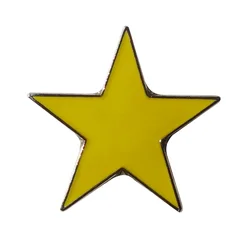 Vibrant Star - Themed Enamel Lapel Pins (Yellow)