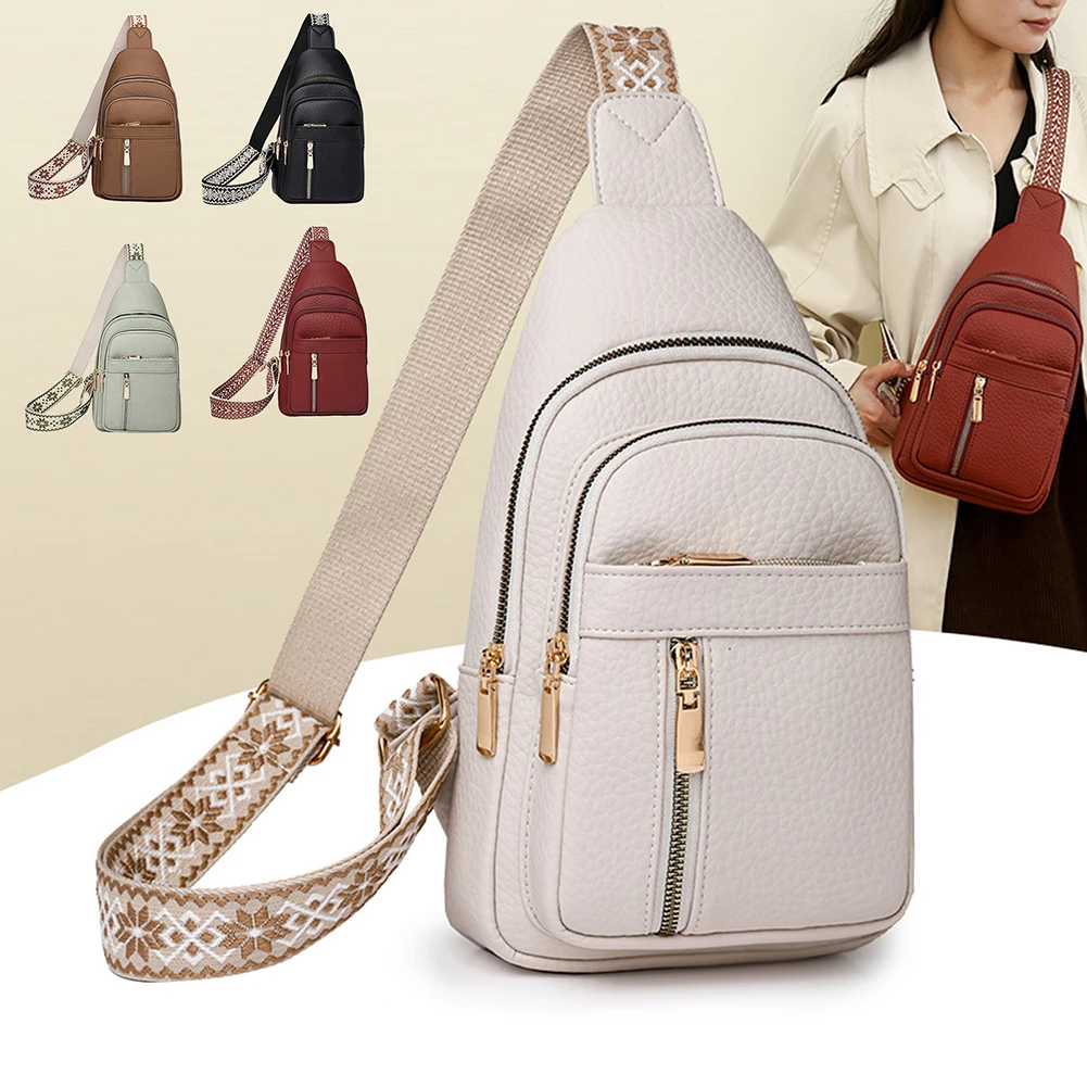 รูปสินค้า กระเป๋าแฟชั่น Crossbody ผู้หญิง หนัง PU กันน้ำ สำหรับเดินทางและขี่จักรยาน