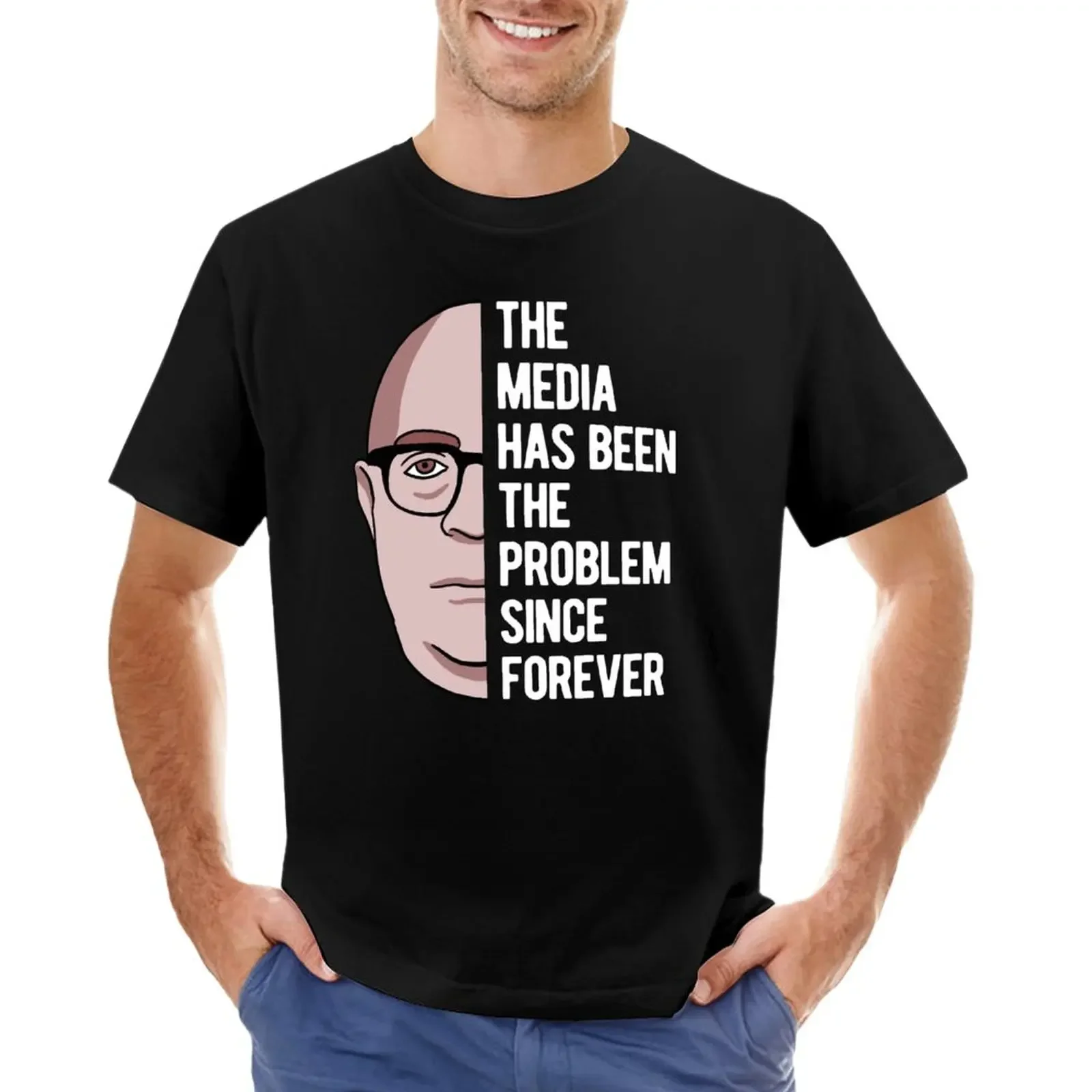 

Theodor Adorno - Media Is The Problem - Philosophy T-Shirt new edition cute tops boys animal print Men's t-shirts