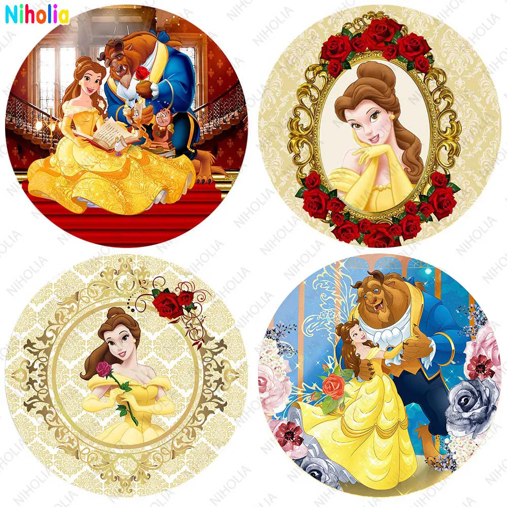 Disneyfondoredondodelabellaylabestiaparanioscubiertade