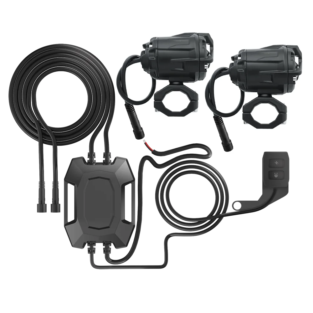 Motorcycle Headlight Fog Lights Led Auxiliary Driving Lamp Dual Color For BMW R