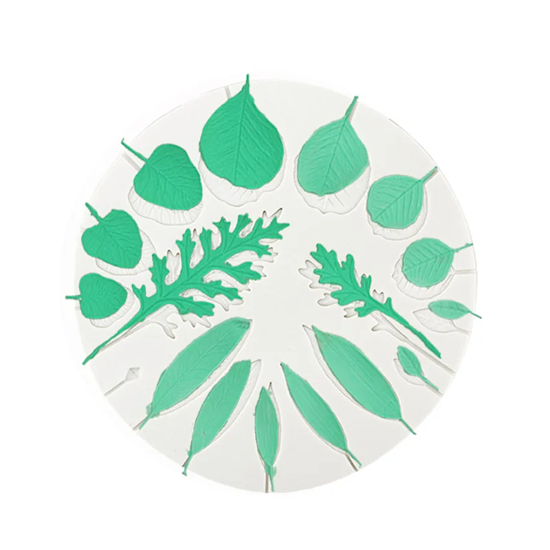 

3D Variety Leaf Silicone mold Fondant Mold Wedding Cake Decorating Baking Tool Accessories Chocolate Resin Moulds Kitchen Art