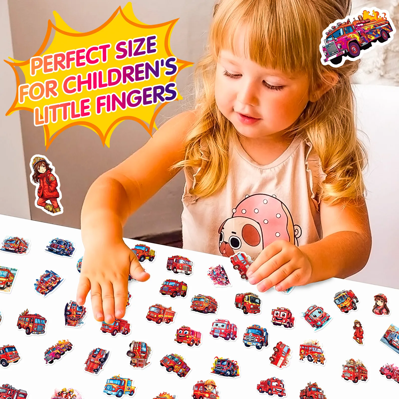 Firefighter-Themed Sticker Set for Creative DIY Projects