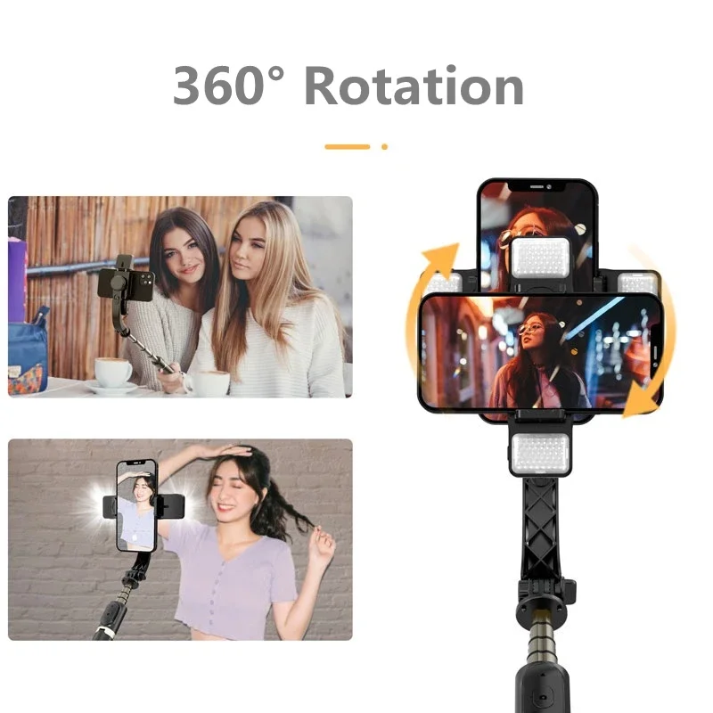 

1-Axis Q08D Handheld Gimbal Stabilizer Record Tripod for iOS&Android Vlog/Live/Video