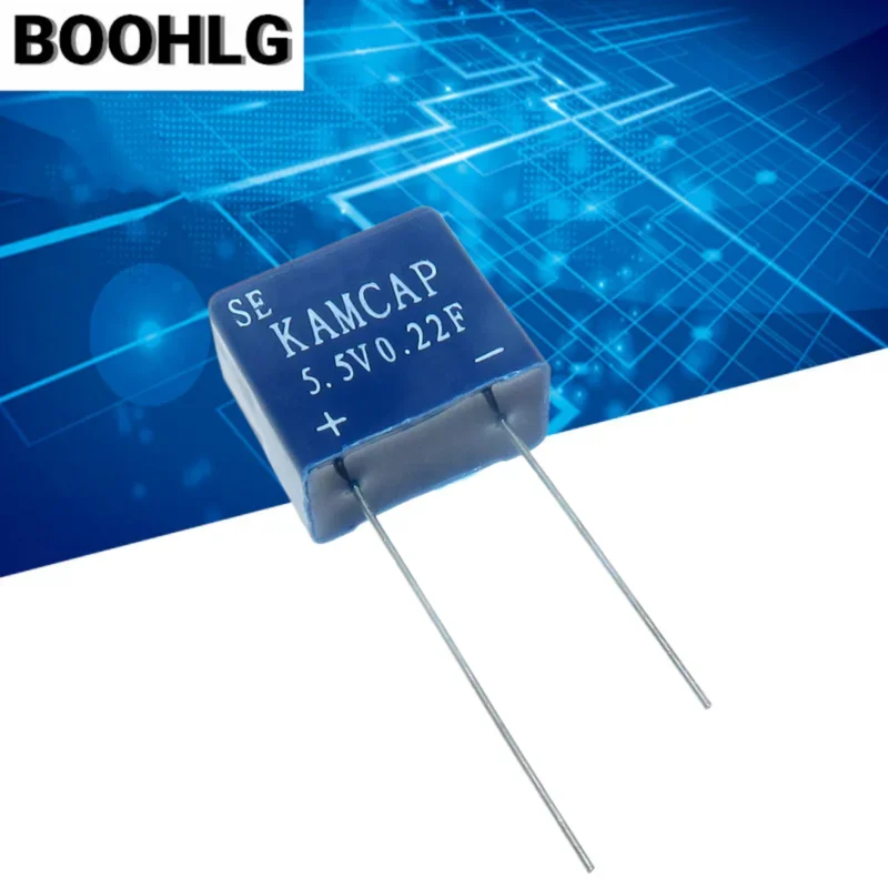 

2pcs Super Farad Capacitor 5.5V 0.1F 5.5V 0.22F 0.33F 0.047F Square Capacitor 2 feet Farad Capacitor