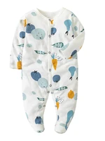 Newborn Footed Pajamas Girl and Boy Romper Long Sleeve Jumpsuit Cotton Solid White 0-12 Clothes Playsuit Baby Romper Jumpsuit 3