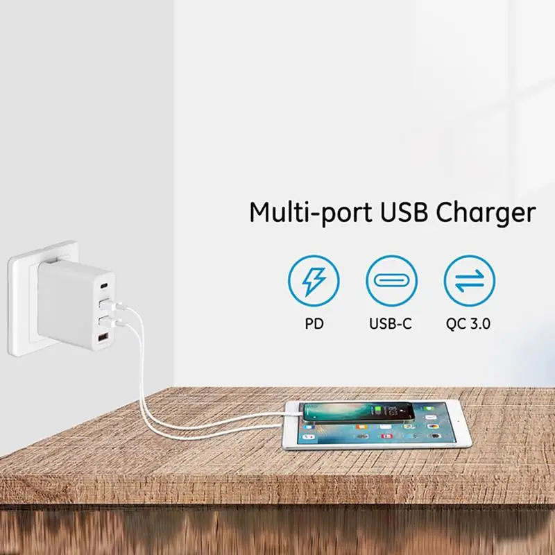USB Charging Hub charged safely and quickly multiple charging ports Perfect For Earphones Cell Phones Tablets And Tablets