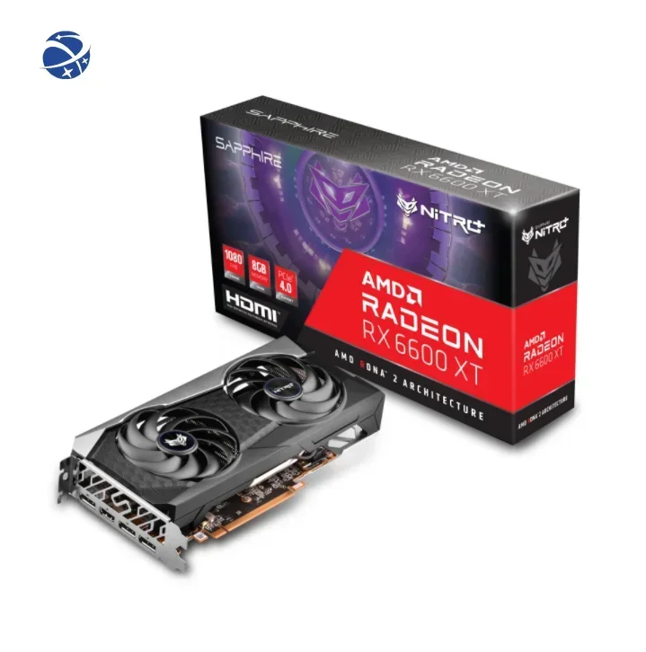 yyhc New Sapphire RX 6600 XT 8Gb Nitro For Gaming Desktop Gaming AMD Graphic Card