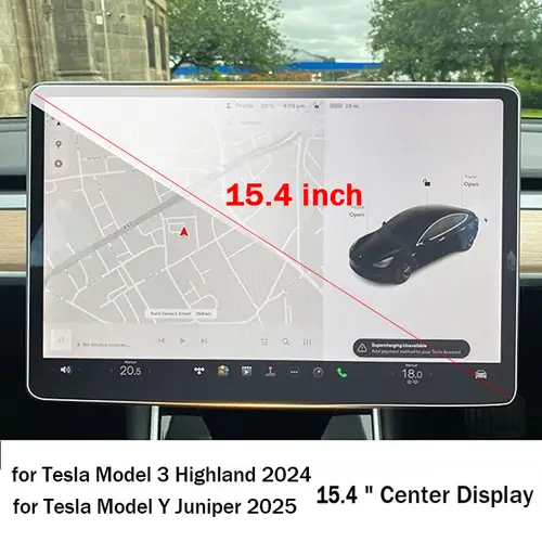Tempered Glass Film Protector for Tesla Model 3 Highland Model Y Juniper Model Y Performance Rear Center Control Screen - Image 7