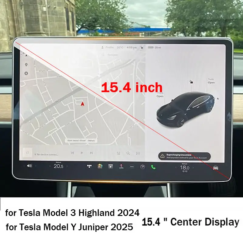 Tempered Glass Film Protector for Tesla Model 3 Highland Model Y Juniper Model Y Performance Rear Center Control Screen - Image 7