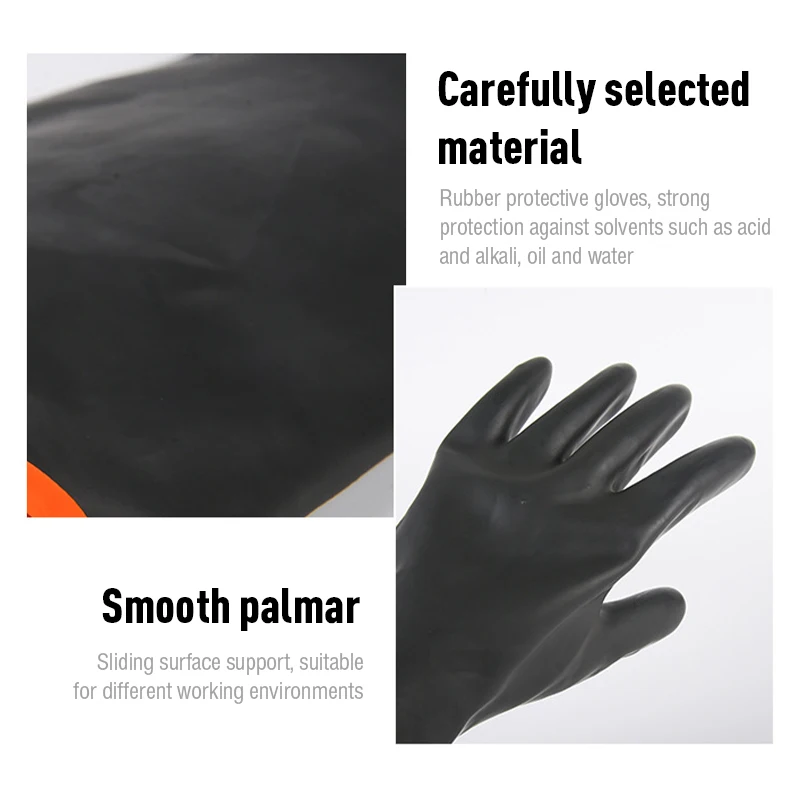 35cm Dishwashing Gloves Latex Fingers Crubbing Rubber Kitchen Tools Washing Scrub Silicone Gloves