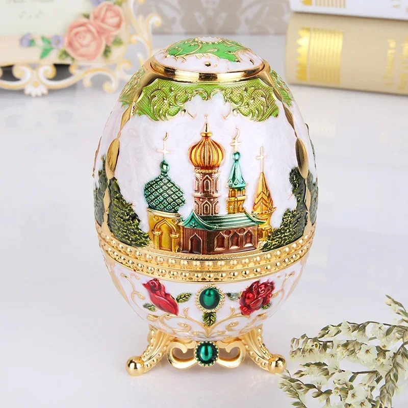 

Европейский рельефный замок, коробка для зубочисток, креативный автоматический высококлассный ручной работы в ретро стиле, украшения для дома