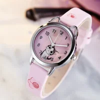 Cute Cheese Cat Pattern Women Watch Quartz Analog Ladies Watches Kids Girls Student Clock Gift Fashion Belt Boy Watch 1