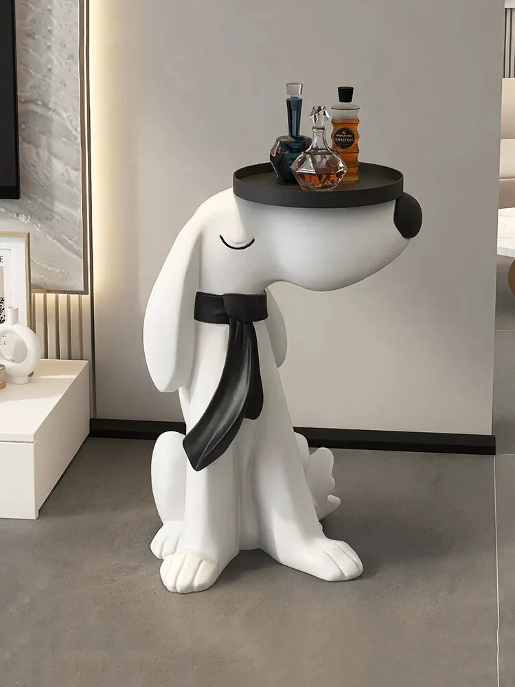 

Large dog floor decoration Large tray living room entrance TV cabinet next to the housewarming gift