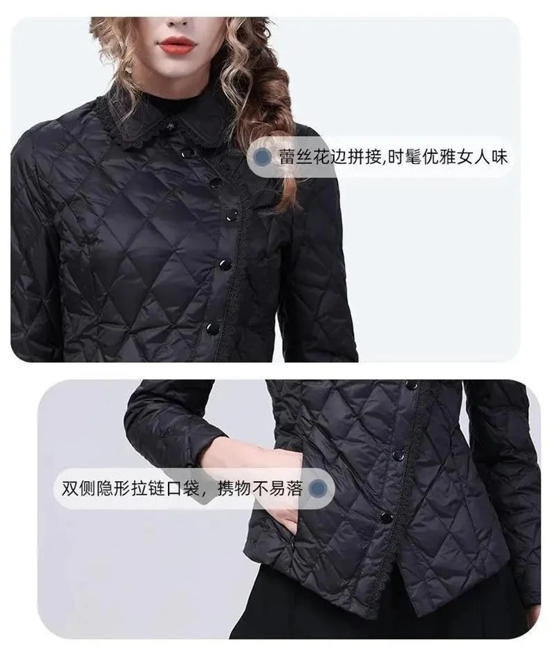 Women Parkas Short High-quality Elegant Thin Slim Waist Casual Down Cotton Jackets Coat New Autumn Female Parka Outwear