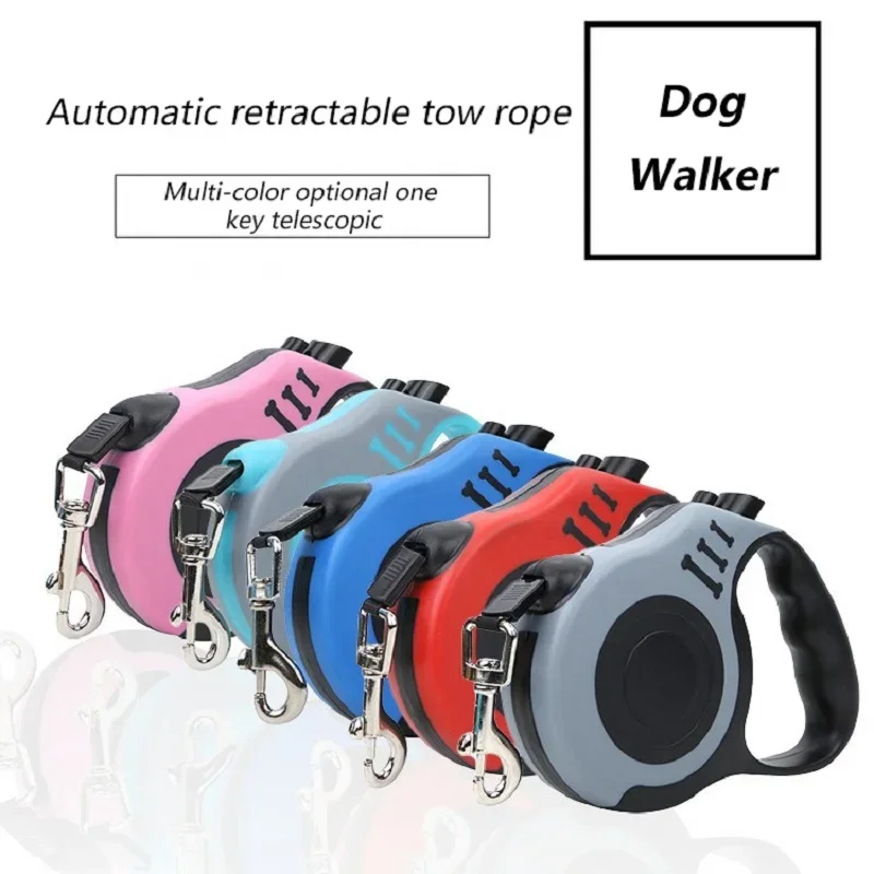 

3m 5m 50kg Dog Leash Retractable Roulette Collar for Small Big Dog Accessories Adjustable Durable Walking Hiking Bulldog Rope