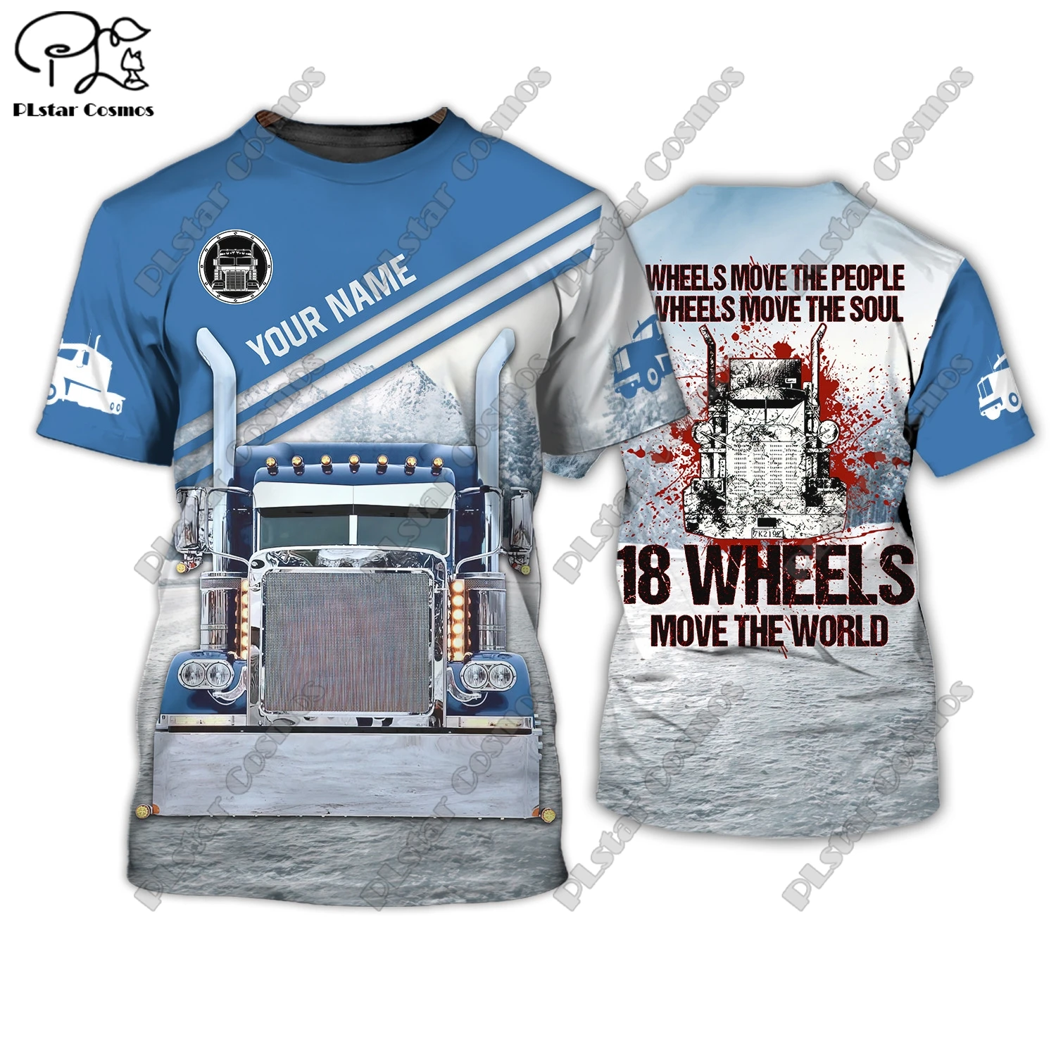 3D printing new car series truck school bus tractor art unisex clothing fun casual hoodie/sweatshirt/zipper/jacket/T-shirt Q-5