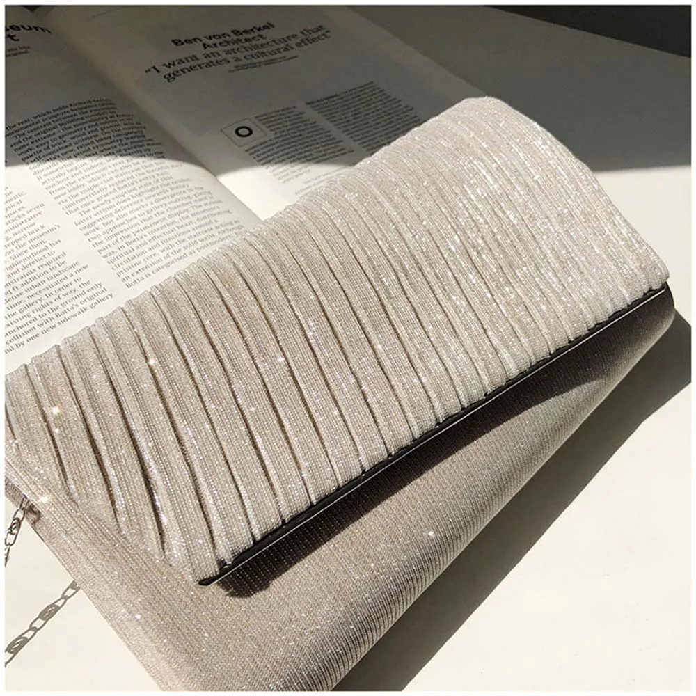 Clutch Evening Bag with Chain