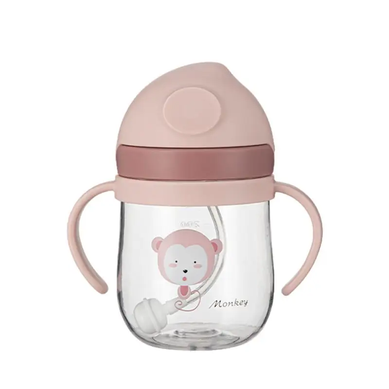 

Портативная чашка Sippy, 250 мл, противоскользящая бутылка для питья со шкалой, мультяшная чашка Sippy с Утяжеленным шариком для путешествий, портативная бутылка для питья