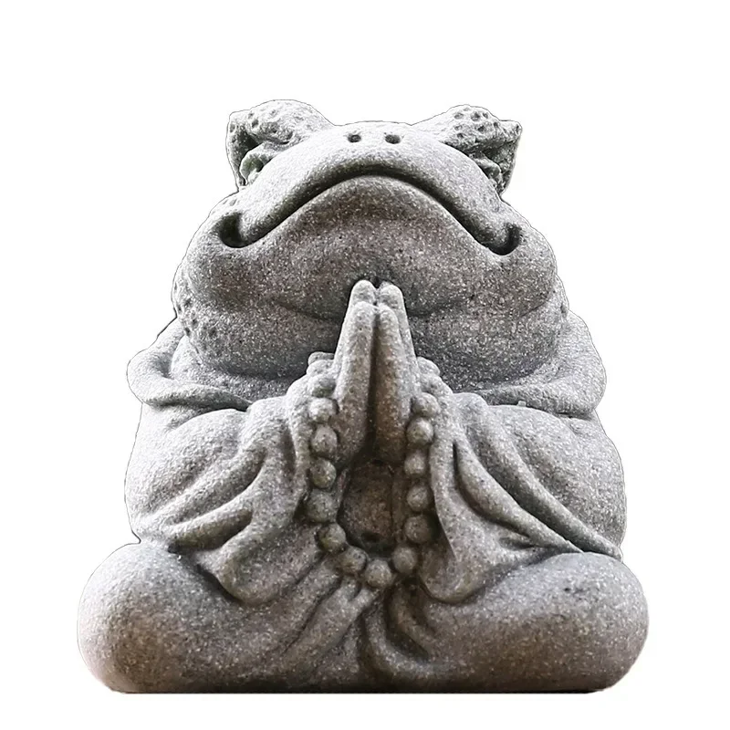 Creative Tea Room Tea Plate Decoration Attracting Wealth Golden Toad Animal Thread Fragrance Pet Decoration tea pet ornaments