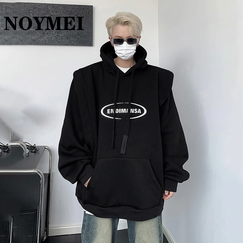 

Модные Дизайнерские мужские пуловеры разных цветов NOYMEI с капюшоном и длинным рукавом, большие размеры, WA5444