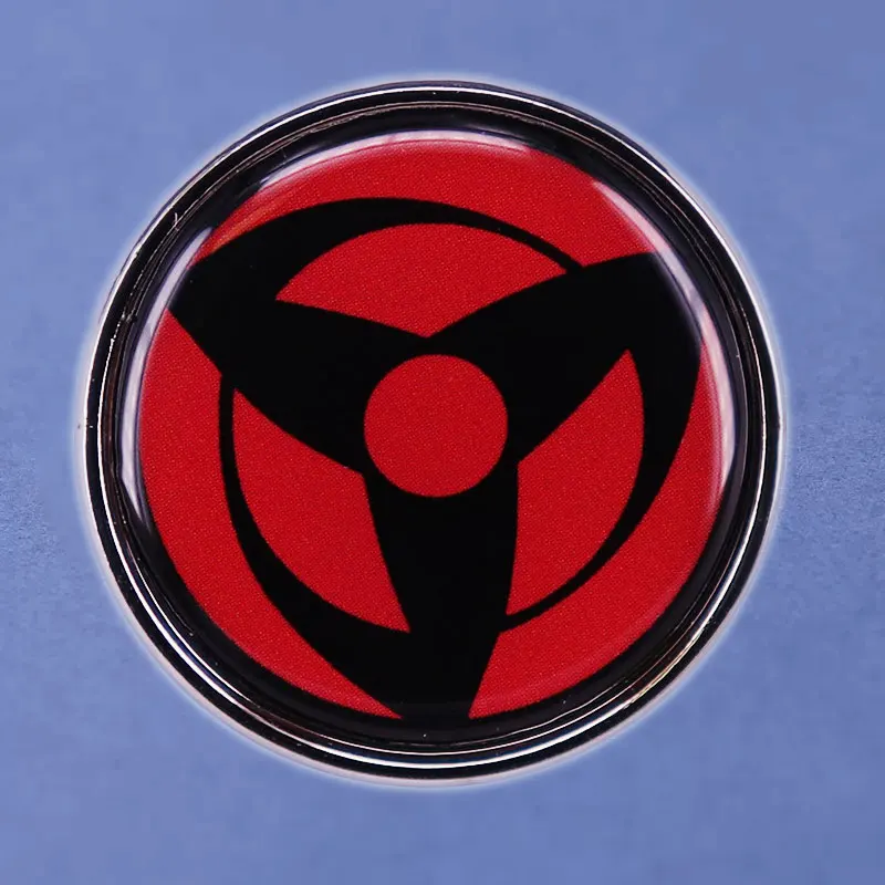 Bandai anime naruto metal laepl pinos akatsuki nuvem vermelha sharingan  esmalte broches emblemas dos desenhos animados