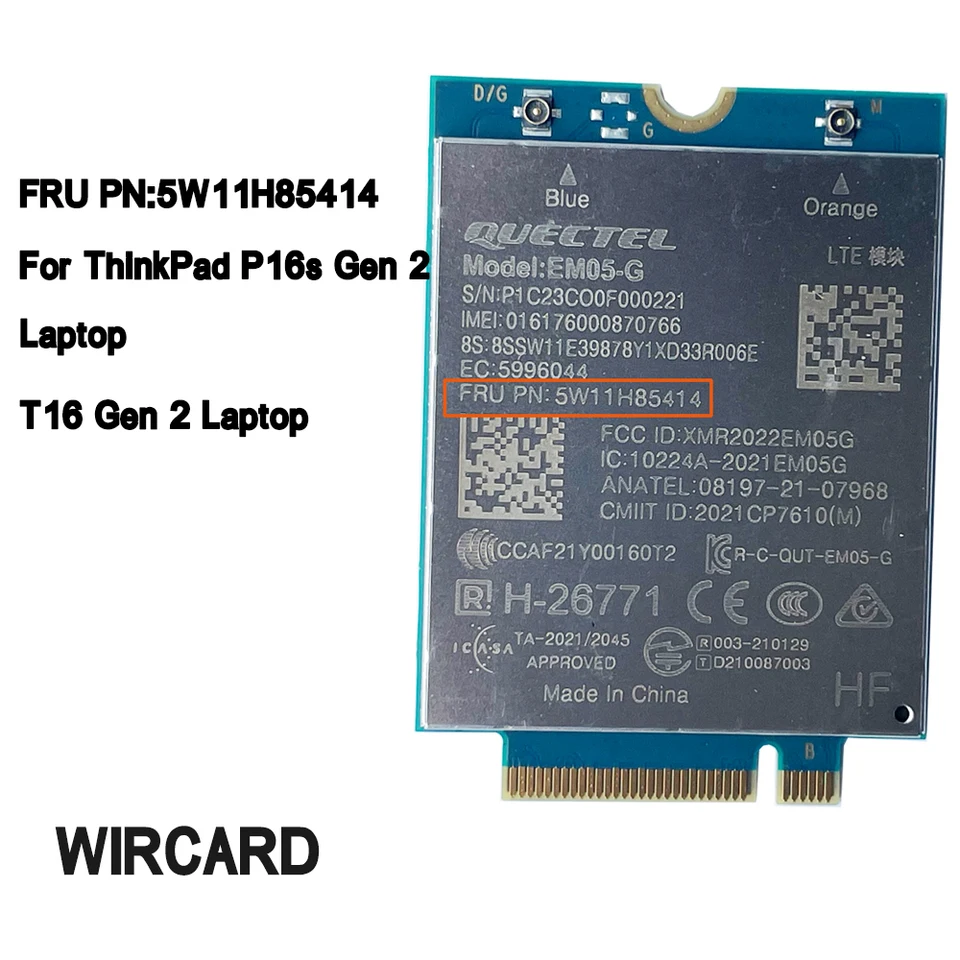 4gモジュールEM05-G,5w10v25829 5w10v25860 5w11h85414 for thinkpad