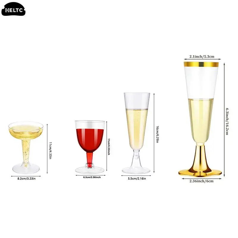 50 Pièces Flûtes à Champagne Transparent, Verres à Champagne