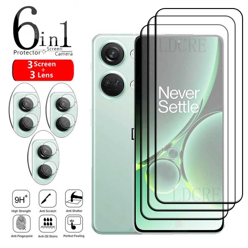 

6-in-1 For Oneplus Nord 3 Glass For Oneplus Nord 3 Glass Full Cover Glue HD 9H Phone Screen Protector OnePlus Nord 3 Lens Glass