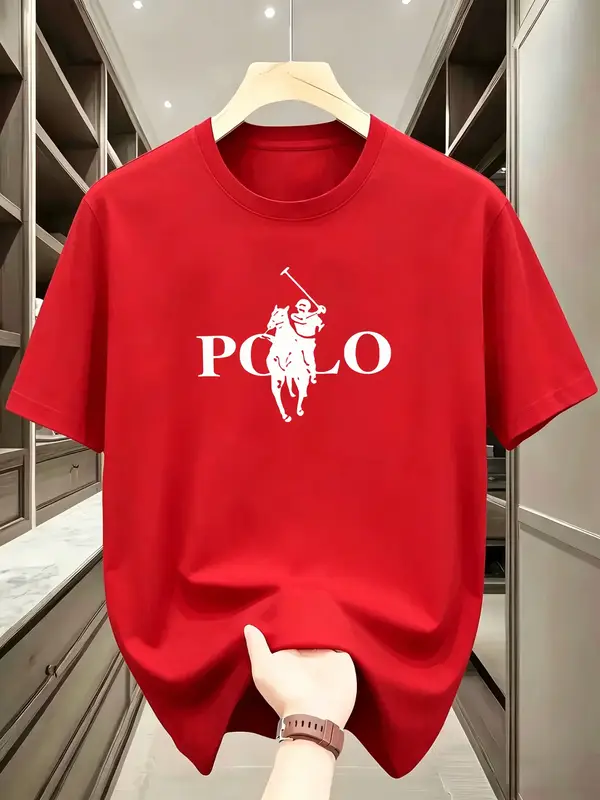 Men's Summer Simple and Fashionable Casual Business Short Sleeved T-shirt Round Neck Solid Color Sports Quick Drying Top - Image 11