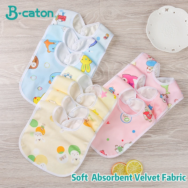 3PCS Baby Bibs for Children Waterproof Babys Bib Newborn Water Uptake Bibs Burp Cloths Things for Baby Stuff Feeding Boy Girl