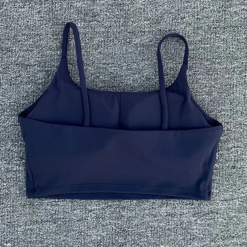 Yoga Bra Sling Gym Women's Sports Underwear Tight Fitness Vest Pilates Top Elastic Hip Lifting Breathable Detachable Chest Pad 4