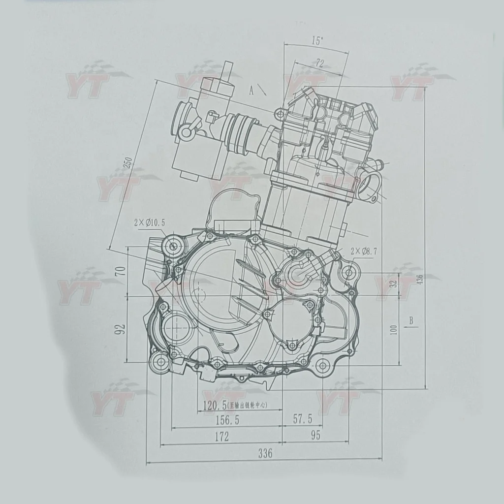 Рисунок 6 - Двигатель Zongshen CB250CC с обратным