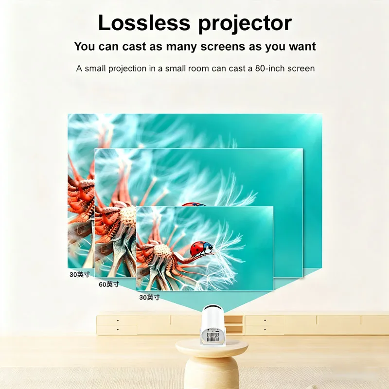 Portable projector and screen with stand for outdoor movies, camping, gaming, and home theater entertainment by VelmoraMart.