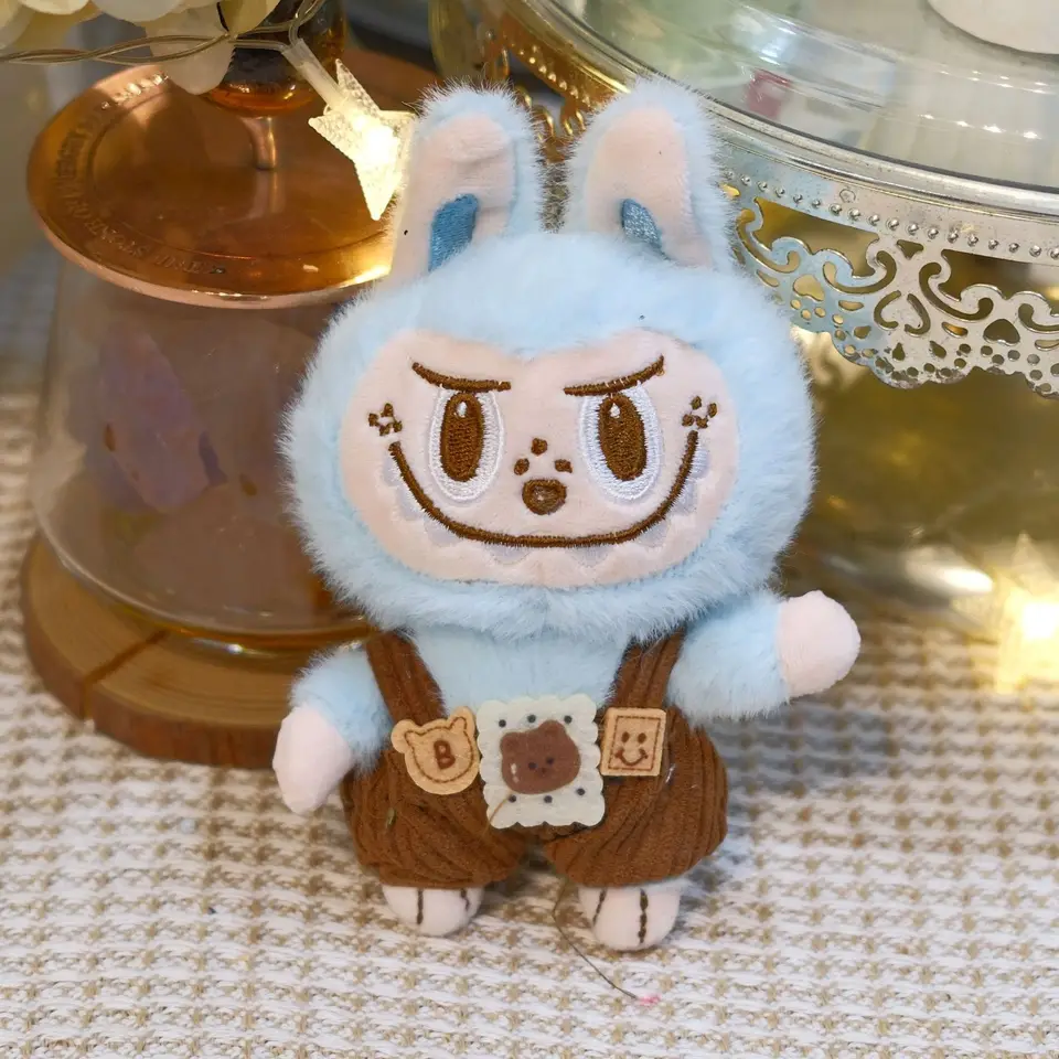 Wholesale 24pcs/lot 10cm hot Labubu Plush Toys Keyring Keychain