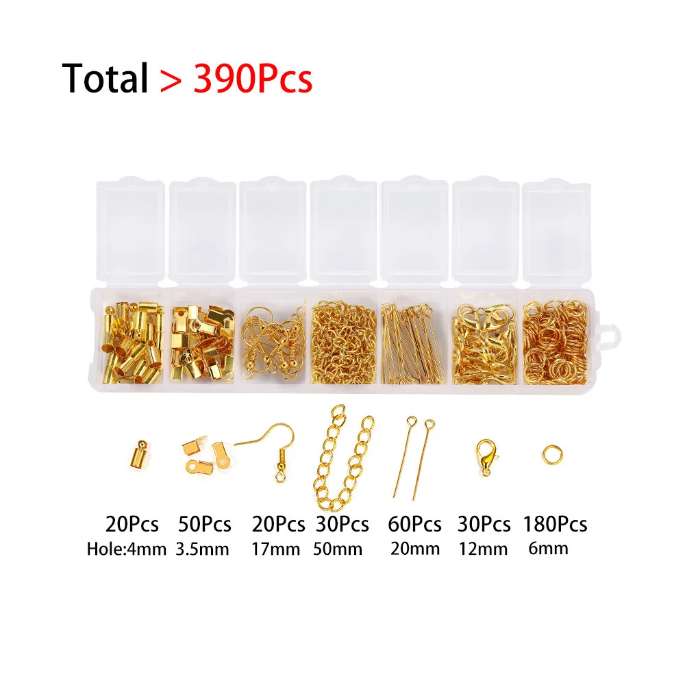 

Alloy Accessories Jewelry Making Tools Set Open Jump Rings Lobster Clasp Earring Hook Jewelry Findings Supplies Kit