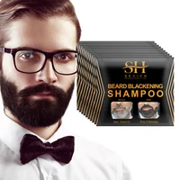 Shampoing naturel pour cheveux, 1 à 20 pièces, teinture pour barbe noire, peinture pour hommes, coloration pour barbe, 5 Minutes, noircissement temporaire, moustache 1